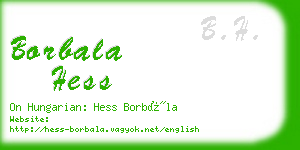 borbala hess business card